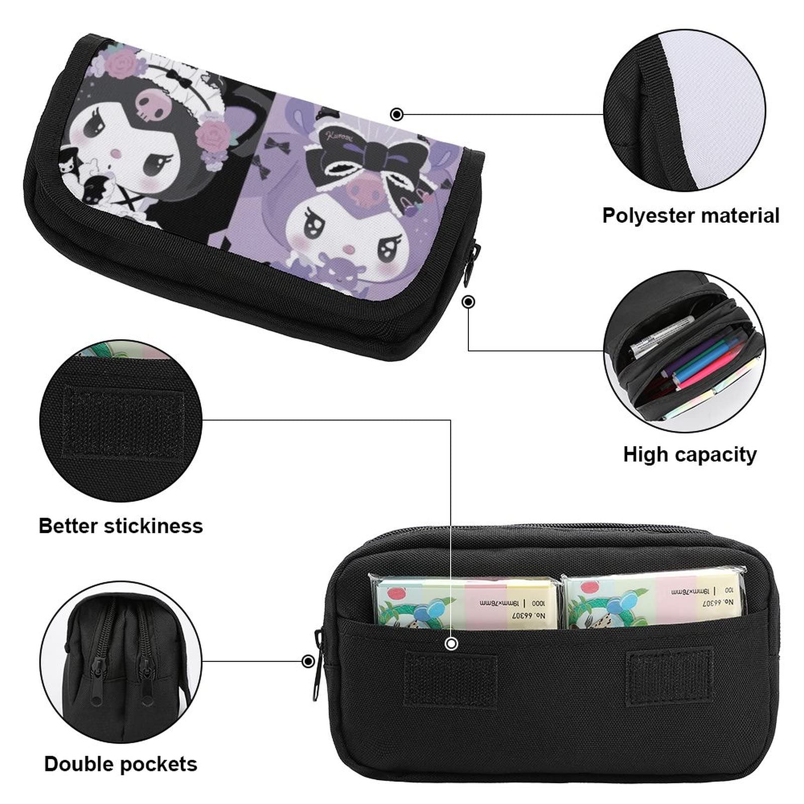 Amazon.co.jp: ペンケース クロミ ちゃん 筆箱 ペンシルバッグ 二層