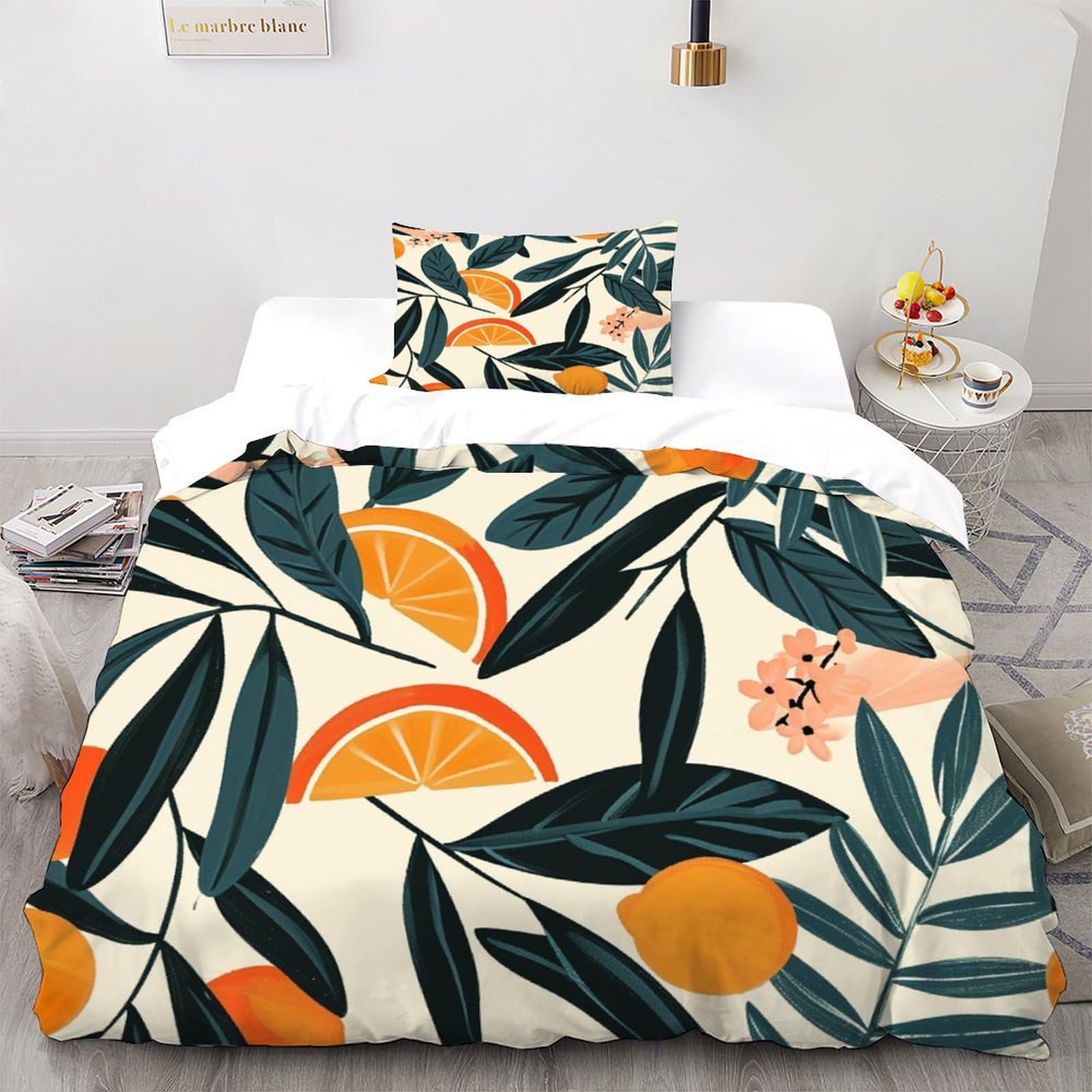 Housse de couette adulte motif floral pour chambre cocooning cozy