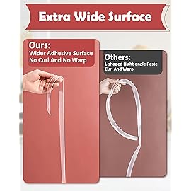 Corner Protectors Baby Proofing, Clear Edge Protector Strip, Soft Corner Protectors for Kids, Baby Child Safety Tables Corner Guards for Furniture Against Sharp Corners for Cabinets, Tables 6.6ft