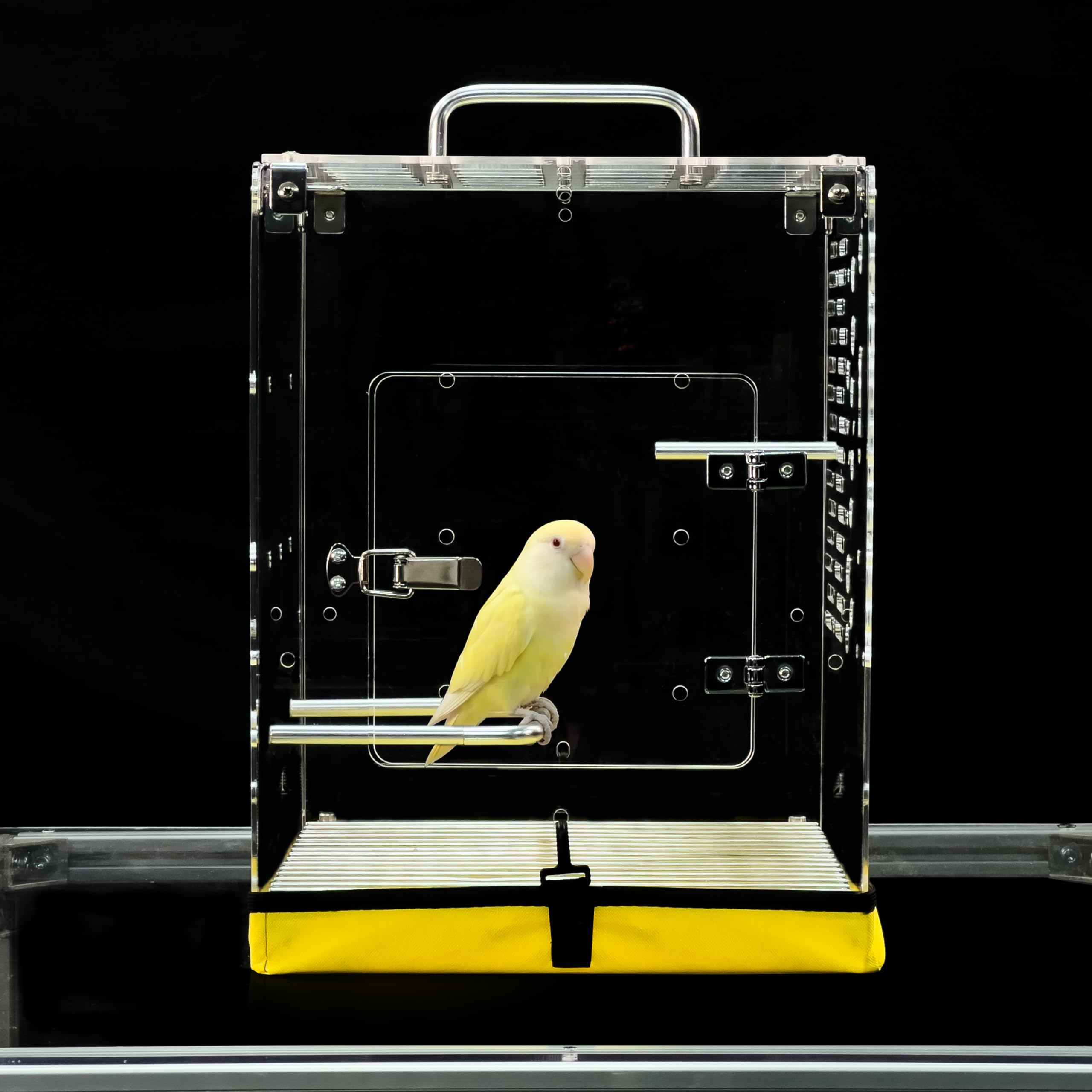 GuineaLoft™ Model-ETO Crystal Clear Acrylic Bird Cage