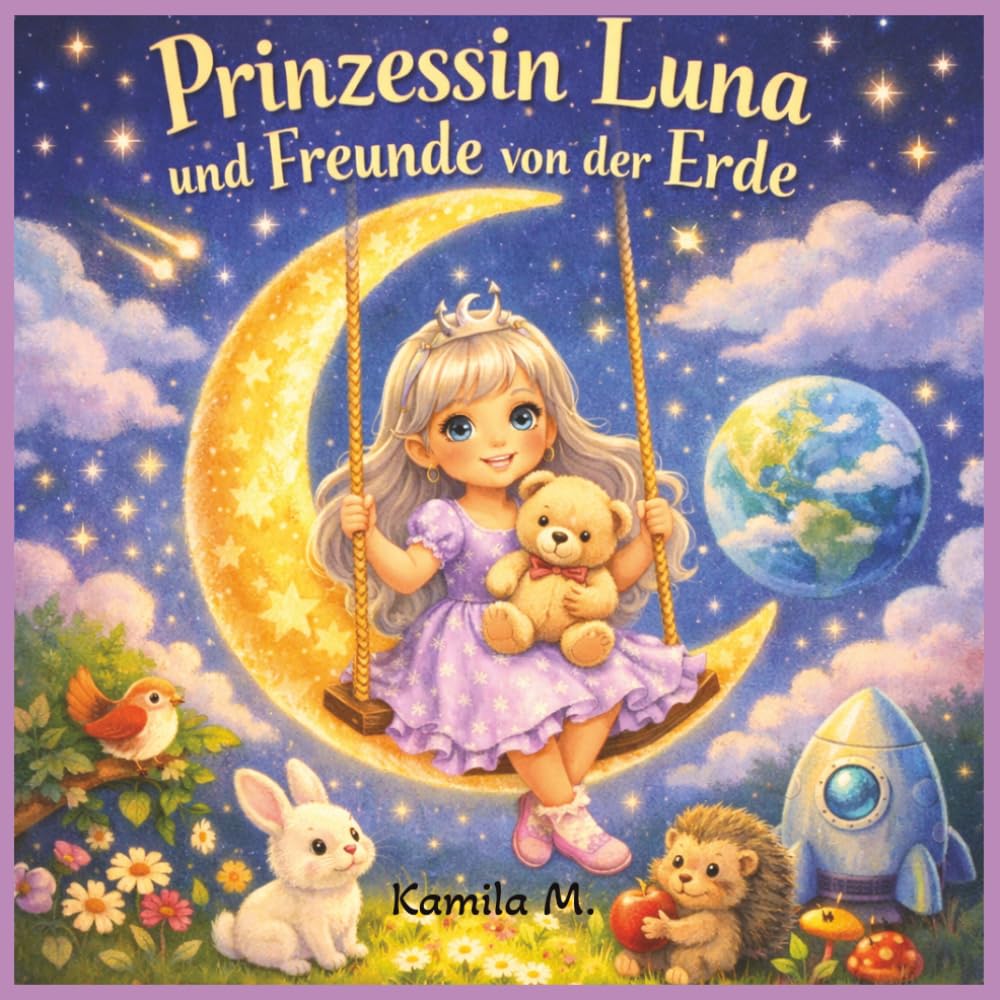 Prinzessin Luna und Freunde von der Erde: Eine magische Gute Nacht Geschichte über Freundschaft