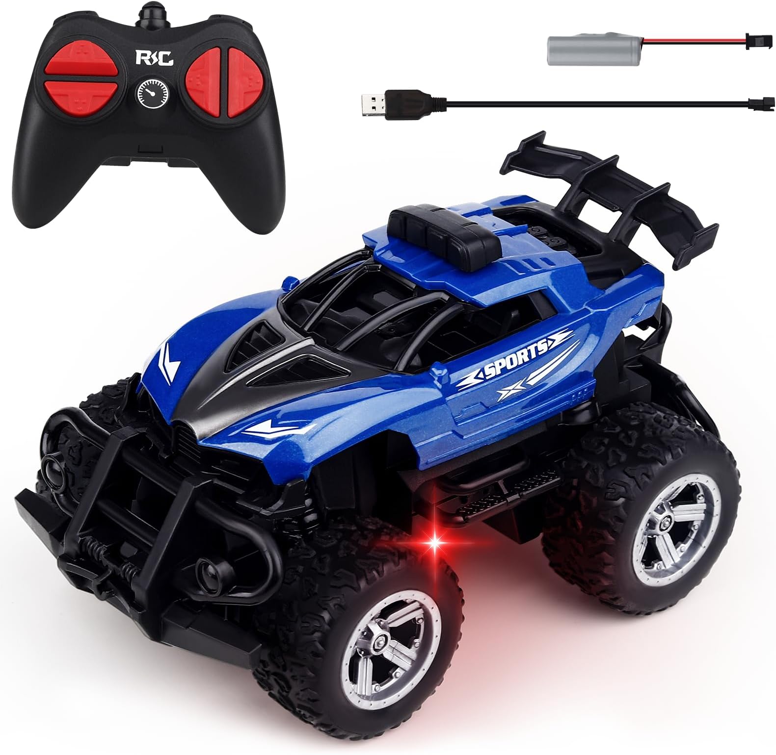 GLZOOO Remote Control Cars for Boys 4-7, 2.4Ghz 1:43 Scale Hobby RC Trucks for Kids 3-5, Rechargeable Mini RC Car Birthday Gifts for Toddlers 3 4 5 6 7 8-12 Year Old Boys