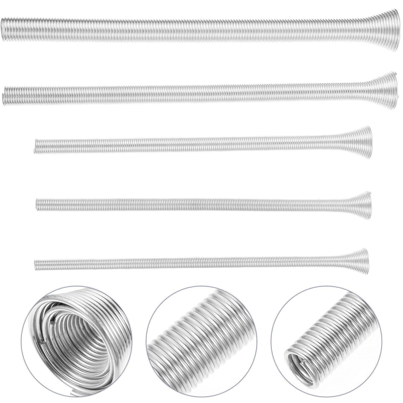 DOITOOL Dobladora de Tubos Resorte, Juego de 5 Piezas de Acero para Resortes, Compacta y Recuperable, para Aire Acondicionado y Refrigerador
