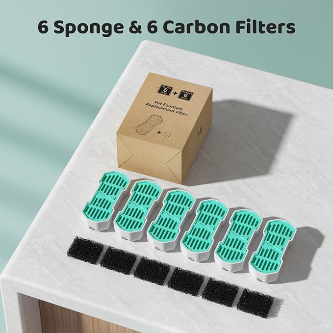 Filtros para Fuente de Agua para Gatos SARPAWS, Paquete de 12 miniatura 7