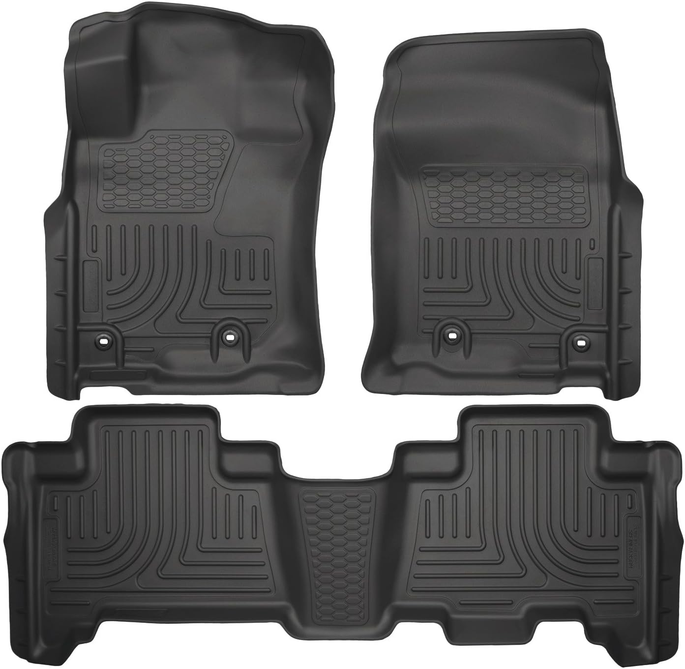 Weatherbeater Floor Mats | Fits 2013 - 2024 Toyota 4Runner; 2014 - 2024 Lexus GX460 | Front & 2nd Row, 3-pc Black - 99571