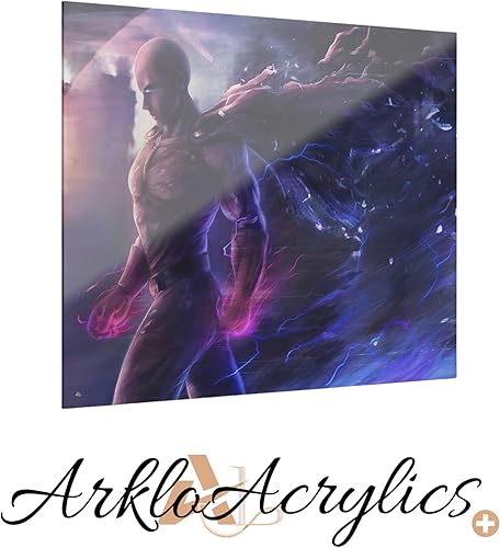 Saitama, One Punch Walk, Fan Concept Style, Arte de pared acrílico