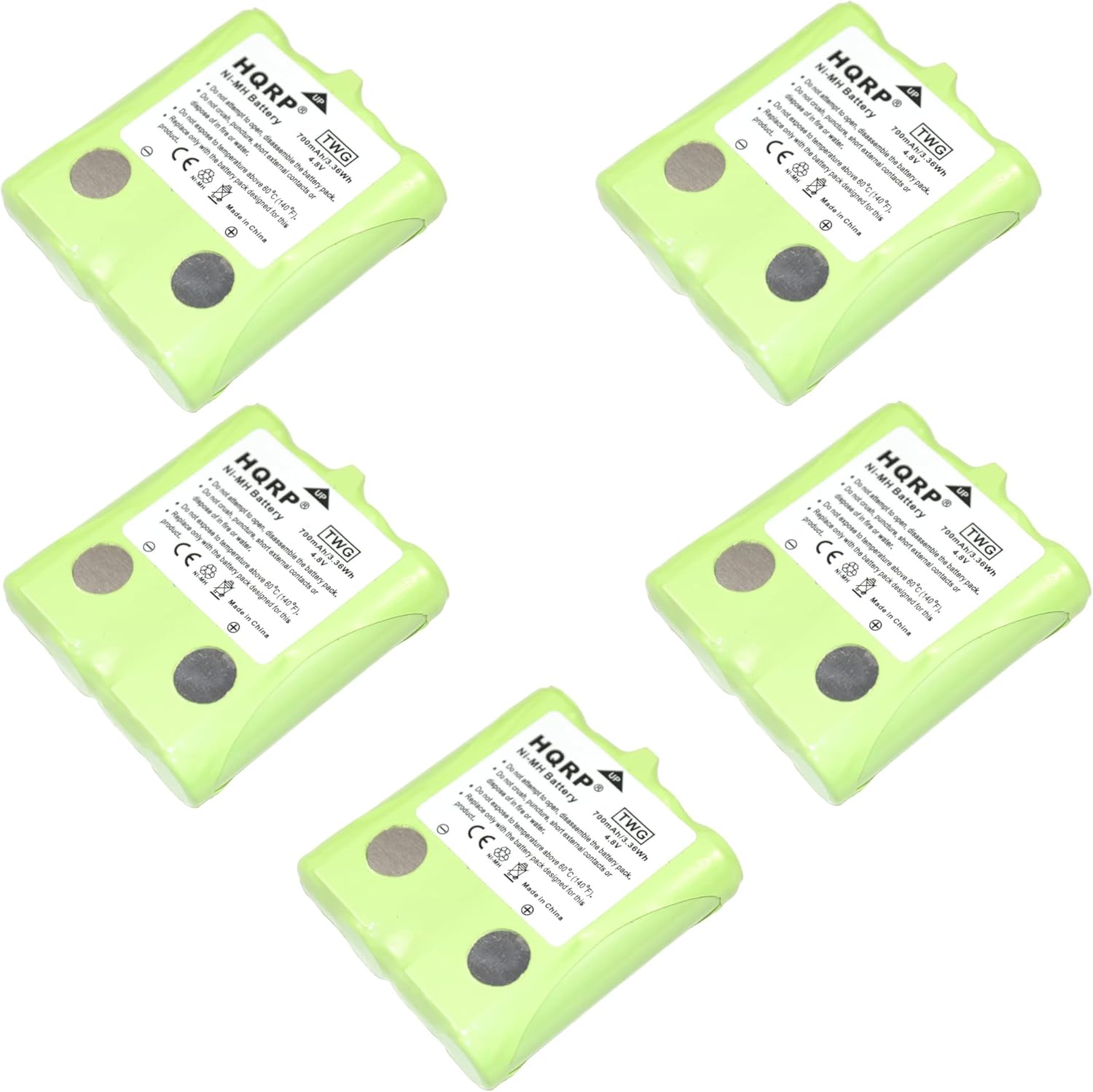 HQRP 10-Pack Two-Way Radio Rechargeable Battery Pack Compatible with Cobra FA-BP/FABP, COM-FABP/COMFABP Replacement