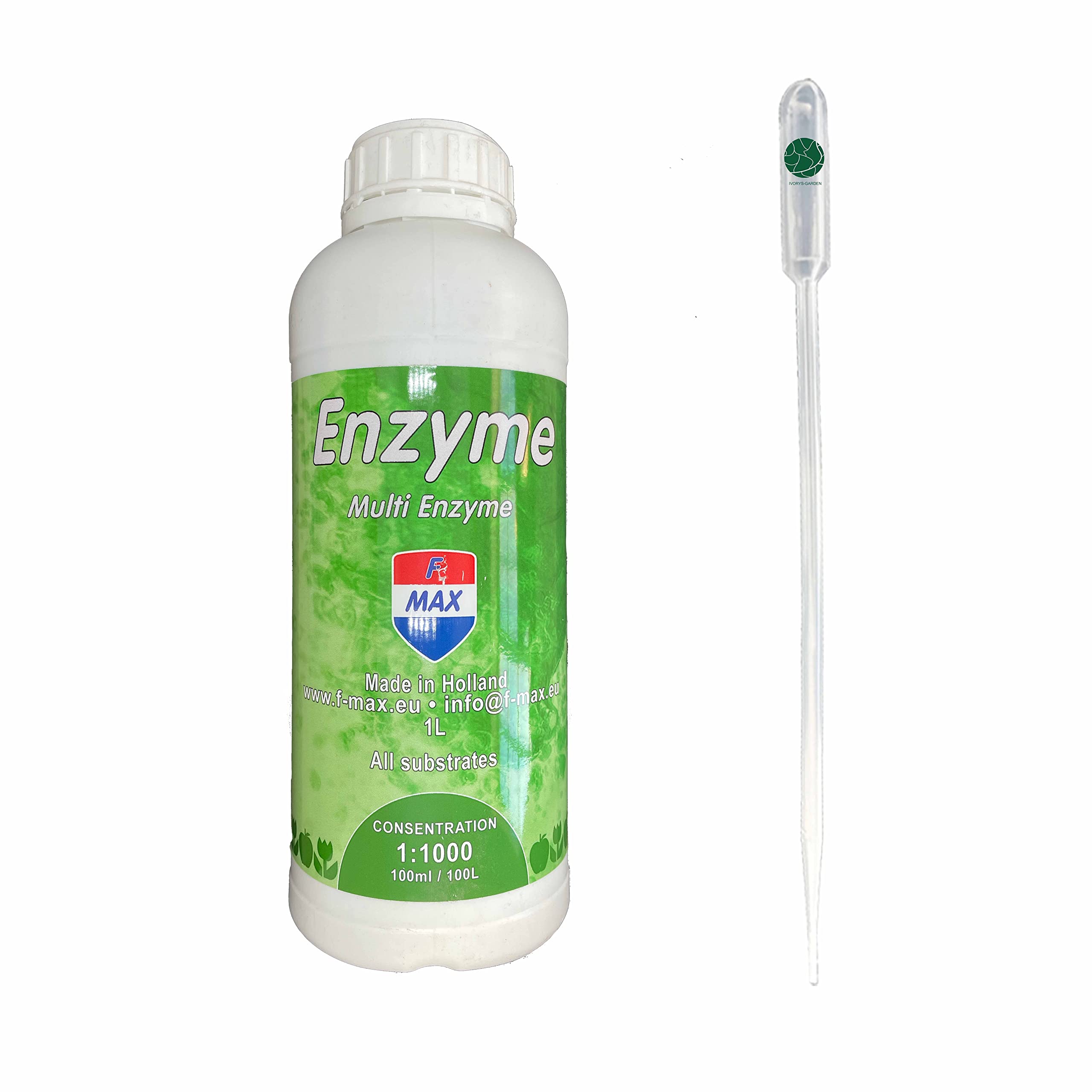 F-MAX Enzyme 5 L Wurzelabbau Wurzel Dnger Zyme Duenger + Pipette :  Amazon.de: Garten