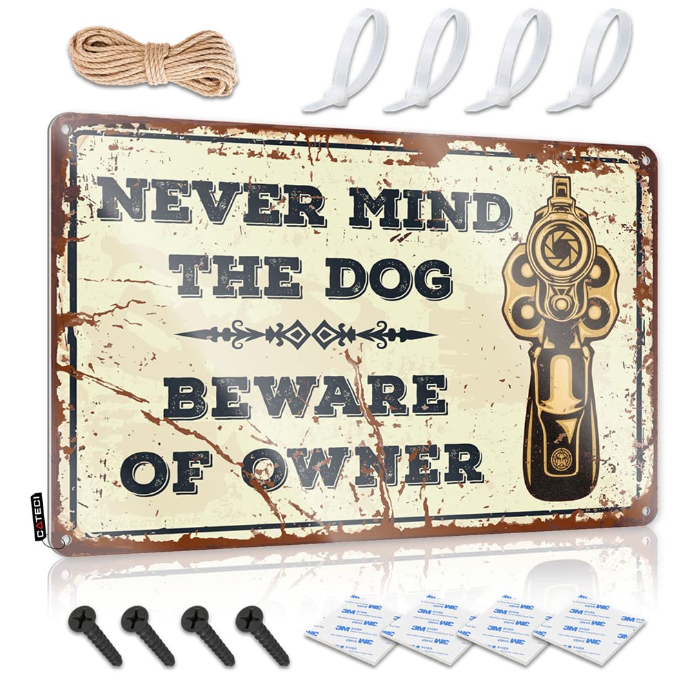 Vintage Wall Decor Holiday Vintage Style | Never Mind The Dog Beware Of Owner Unique Designer Home Decor(30X40CM)