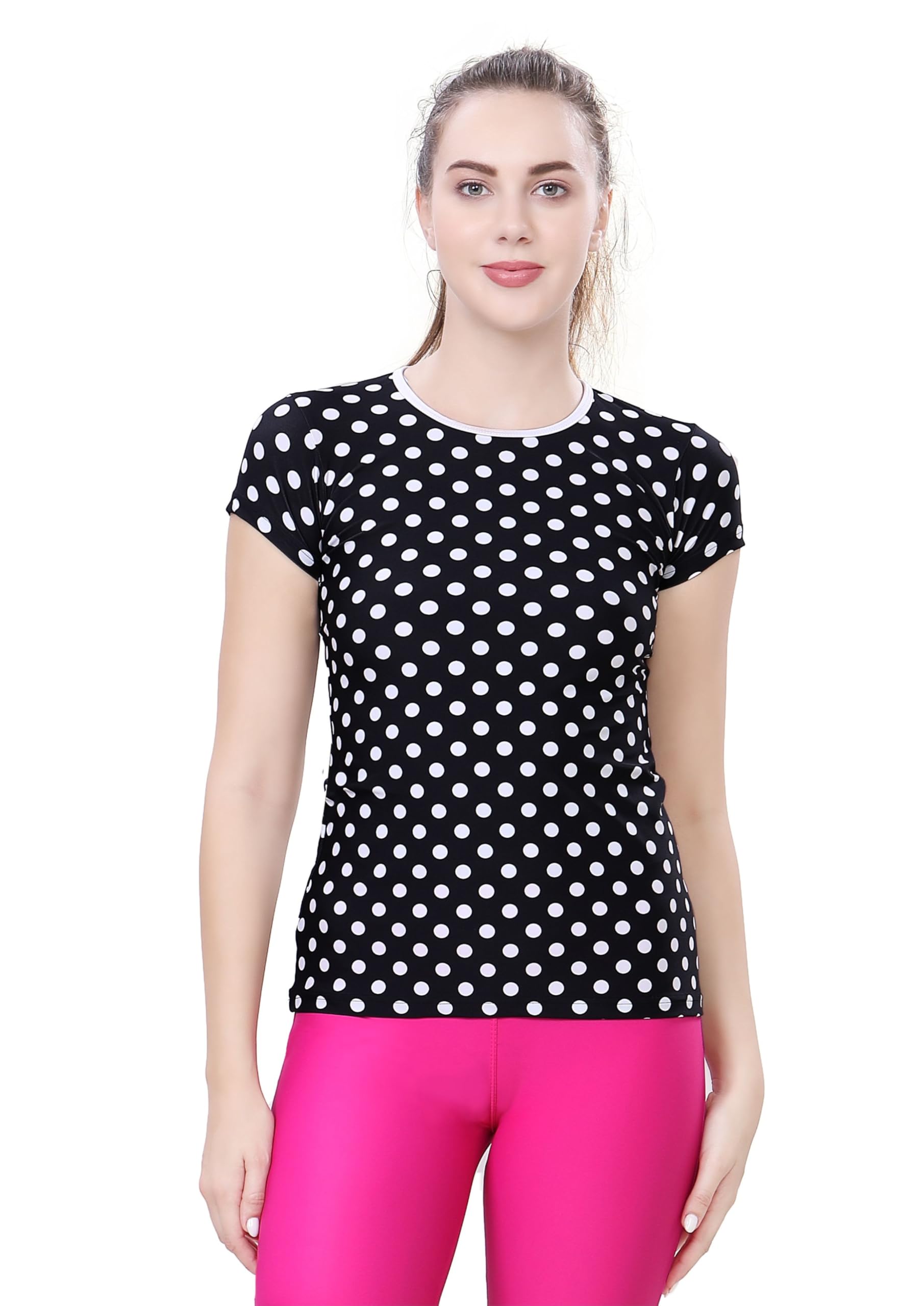 Women's All-Over Print Half Sleeve UPF 50+ Sun Protection Swim Tee | Active Cover-Up