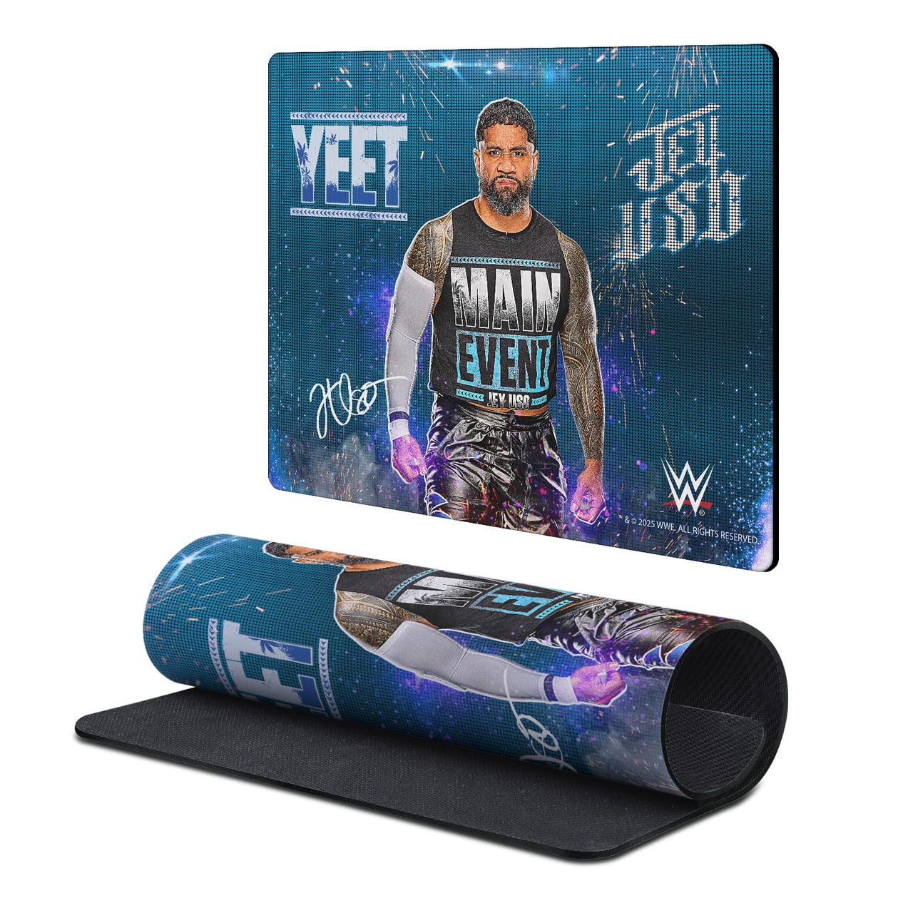 Head Case Designs Officially Licensed WWE Portrait Jey USO 9.84 x 11.81 x 0.12 inches (250 x 300 mm) - S Gaming Office Desk PC Keyboard Mouse Mat Pad
