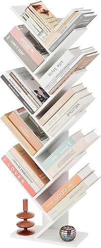 Hoctieon Estantería de árbol de 10 niveles, estantería de 10 estantes, estantería de árbol de pie independiente, estante de pie para libros, disponible en Yaxa Peru