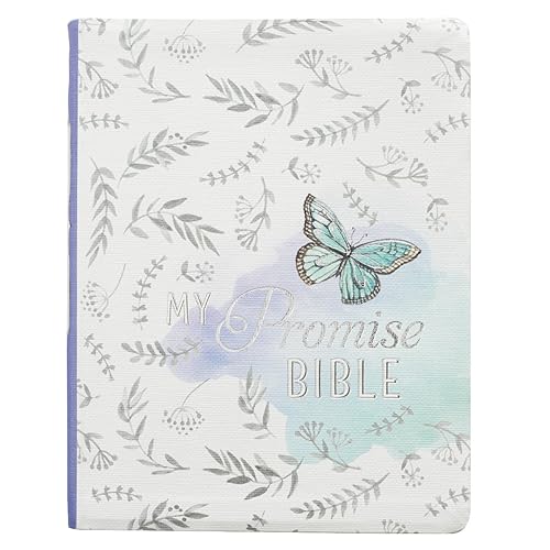 KJV Holy Bible, My Promise Bible, Faux Leather Flexcover w/Bible Tabs, Coloring Stickers, Ribbon Markers, King James Version, Purple Butterfly Floral (KJV Promise Bible Editions)
