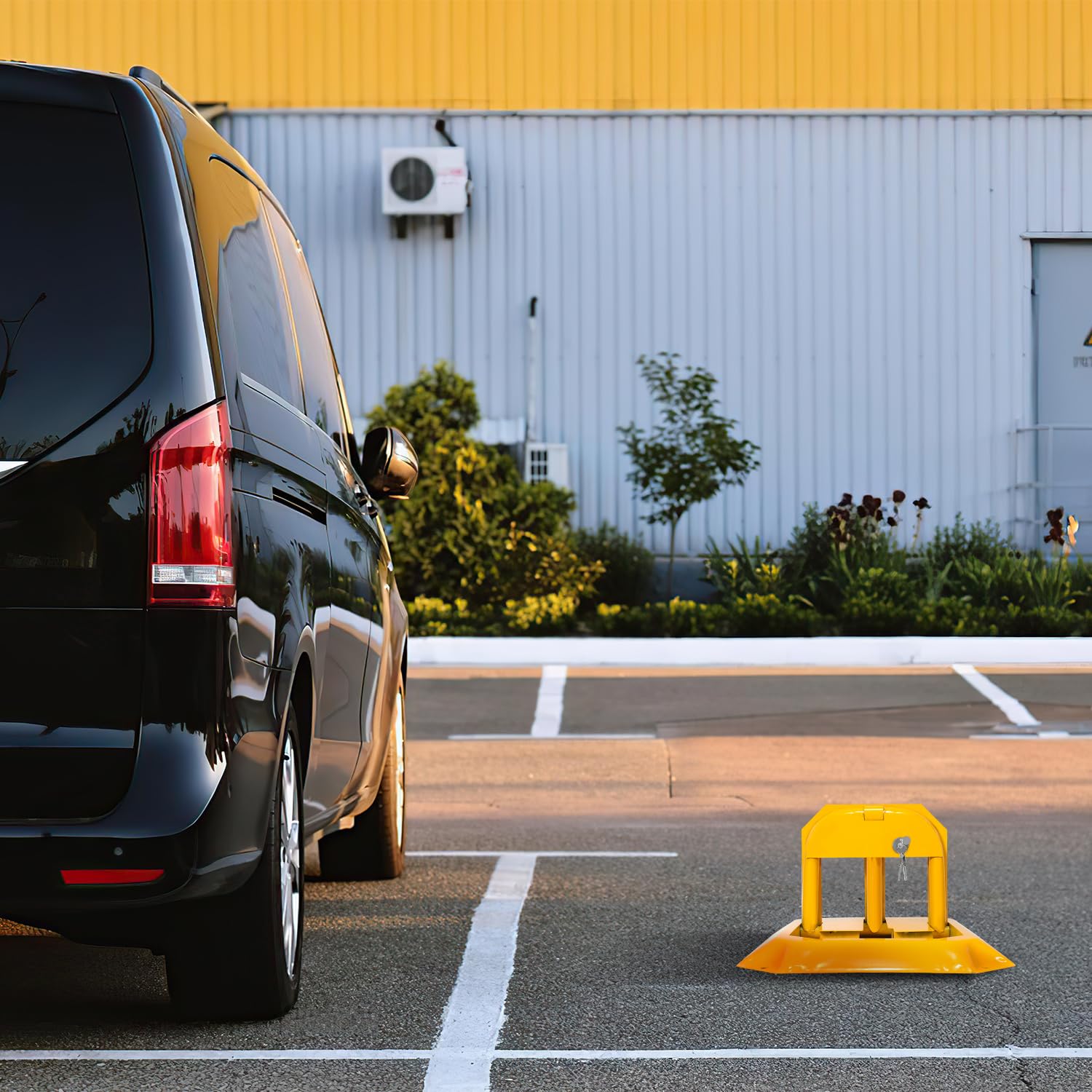 Blocco parcheggio, blocco parcheggio pieghevole, staffa di parcheggio manuale con 9 chiavi e 12 viti di dilatazione, per parcheggio privato