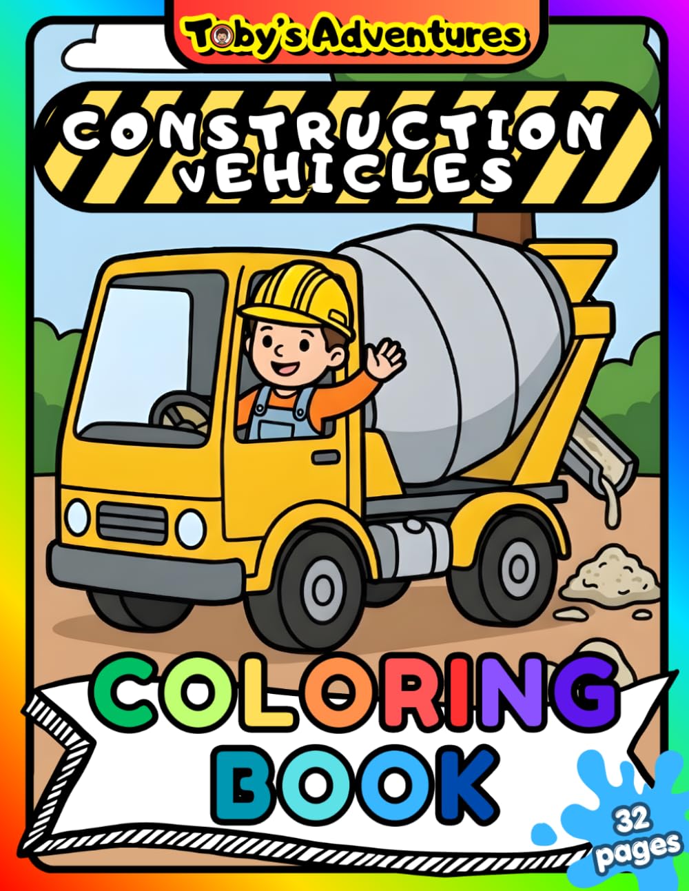 Construction Vehicles: Coloring Book For Kids by Toby's Adventures