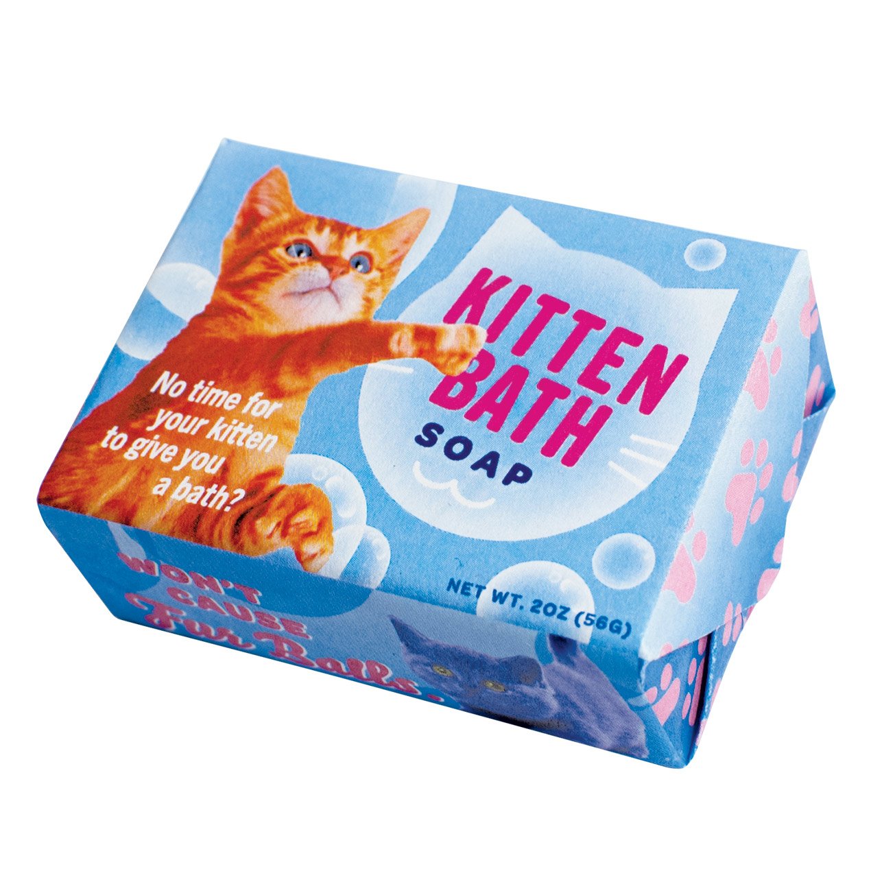 The Unemployed Philosophers Guild Kitten Bath Soap - Made in The USA, 2oz (56g) Travel Sized Cat Themed Guest Bar Soap