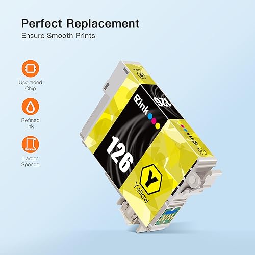 Miniatura 5 de E-Z Ink (TM - Cartucho de tinta remanufacturado de repuesto para cartuchos de tinta Epson 126 T126 para usar con WF-3540 WF-3520 WF-7010 WF-7510