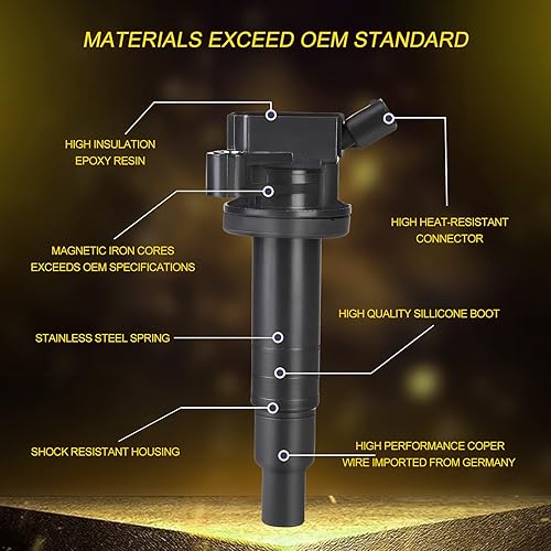 Miniatura 3 de Bobinas de encendido UF617 compatibles con Infiniti M56 Q70L Q70 G37 M37 Q40 Q50 Q60 QX50 QX70 3.7L para Nissan 370Z V6 3.7L, 22448-EY00A 5C1788,