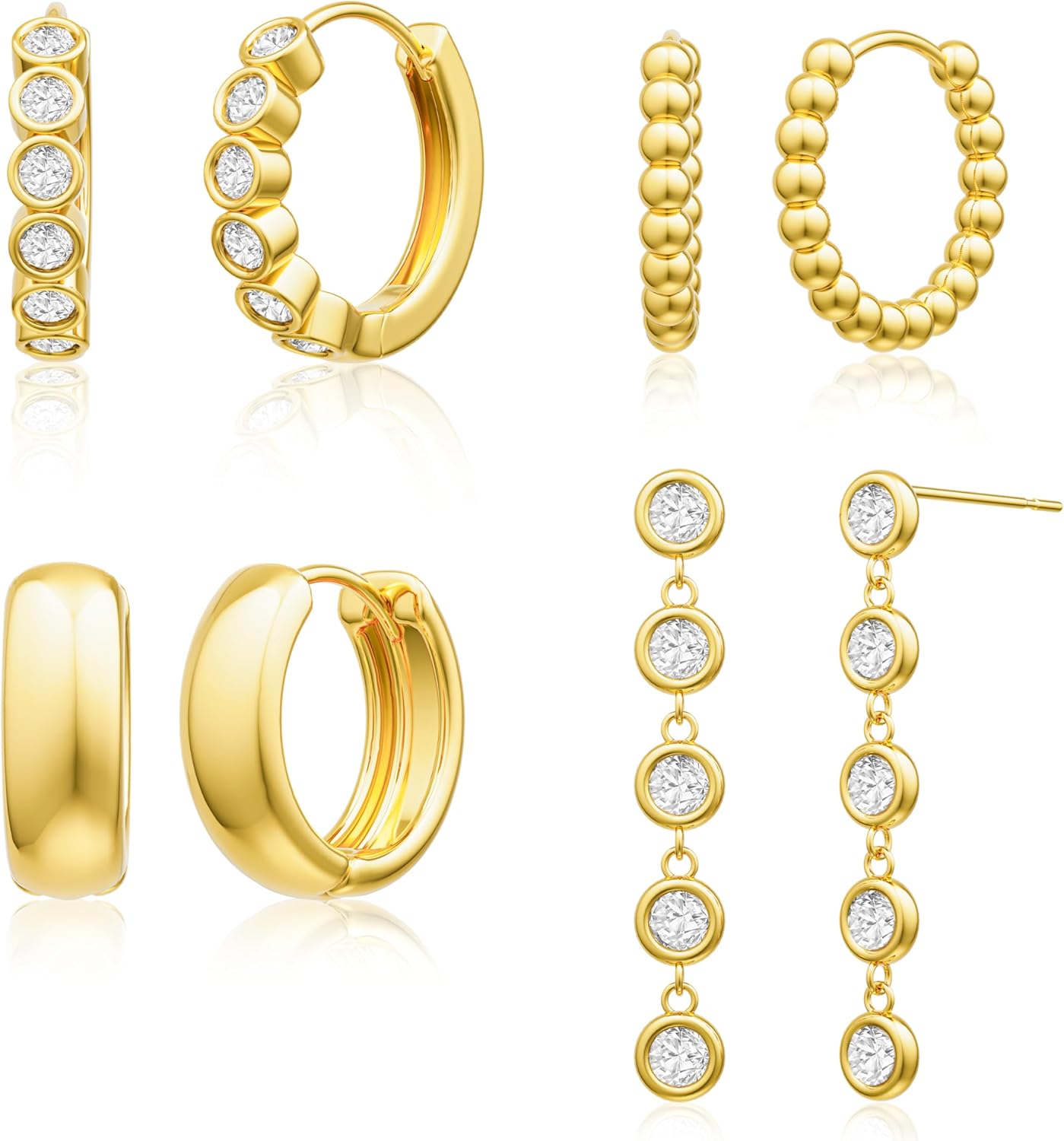 CHESKY Dangle Earrings for Women Trendy, Dainty 14K Gold Plated Chain Earrings for Womens Simple Threader Earrings Non Tarnish Hypoallergenic Long Drop Earrings Jewelry Set for Women Gifts - Image 7