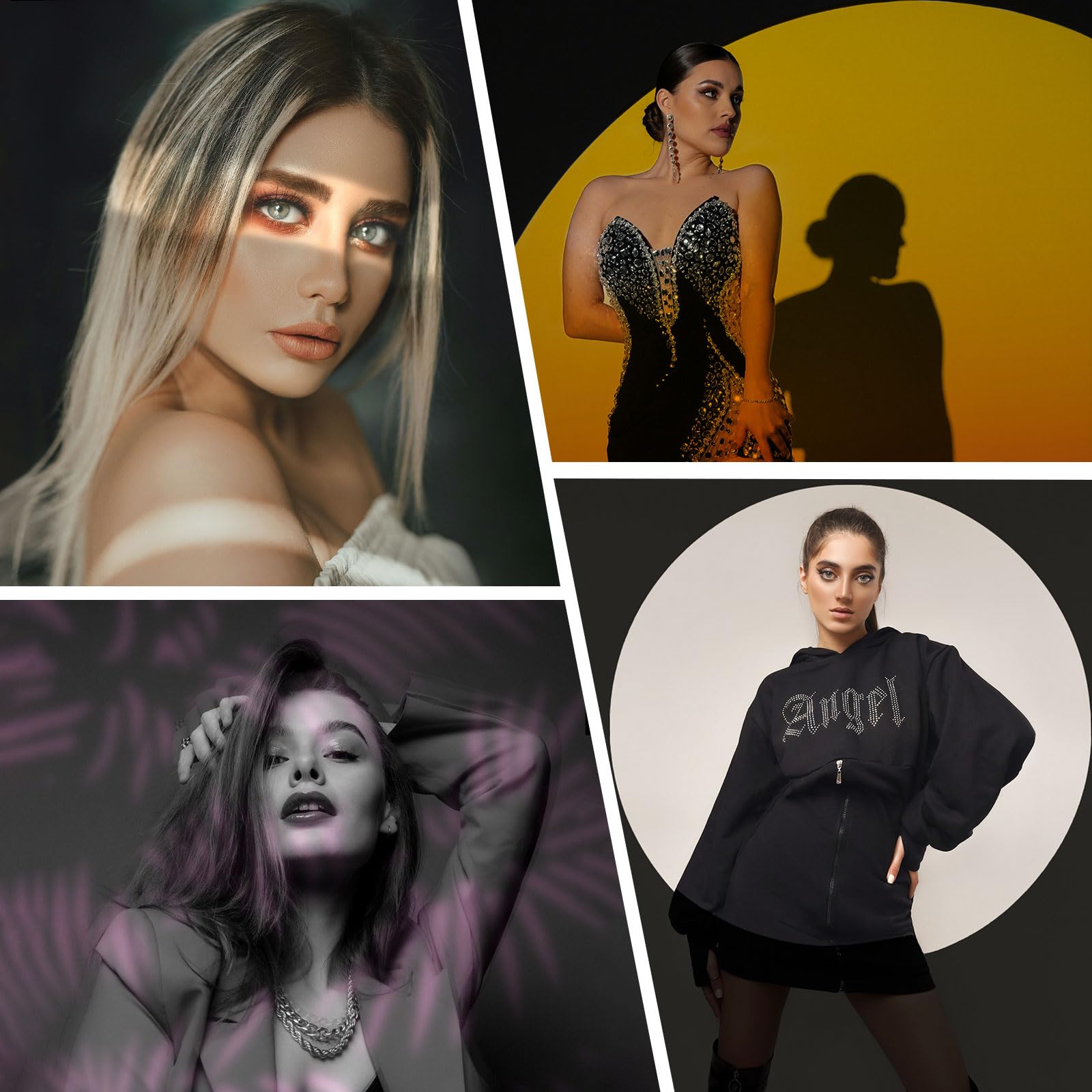 Bussi MG06 Max Bowens Mount Snoot with 40 Gobos, 36° Lens Optical Snoot Spotlight for Photography Video Shape Light Studio, GOBO Light, (Extended Bowens Mount)