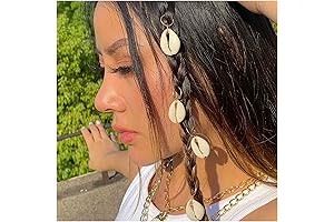 Sea Shell Hair Accessories: 5 Pcs Vintage Dreadlock Hair Rings for Women and Girls