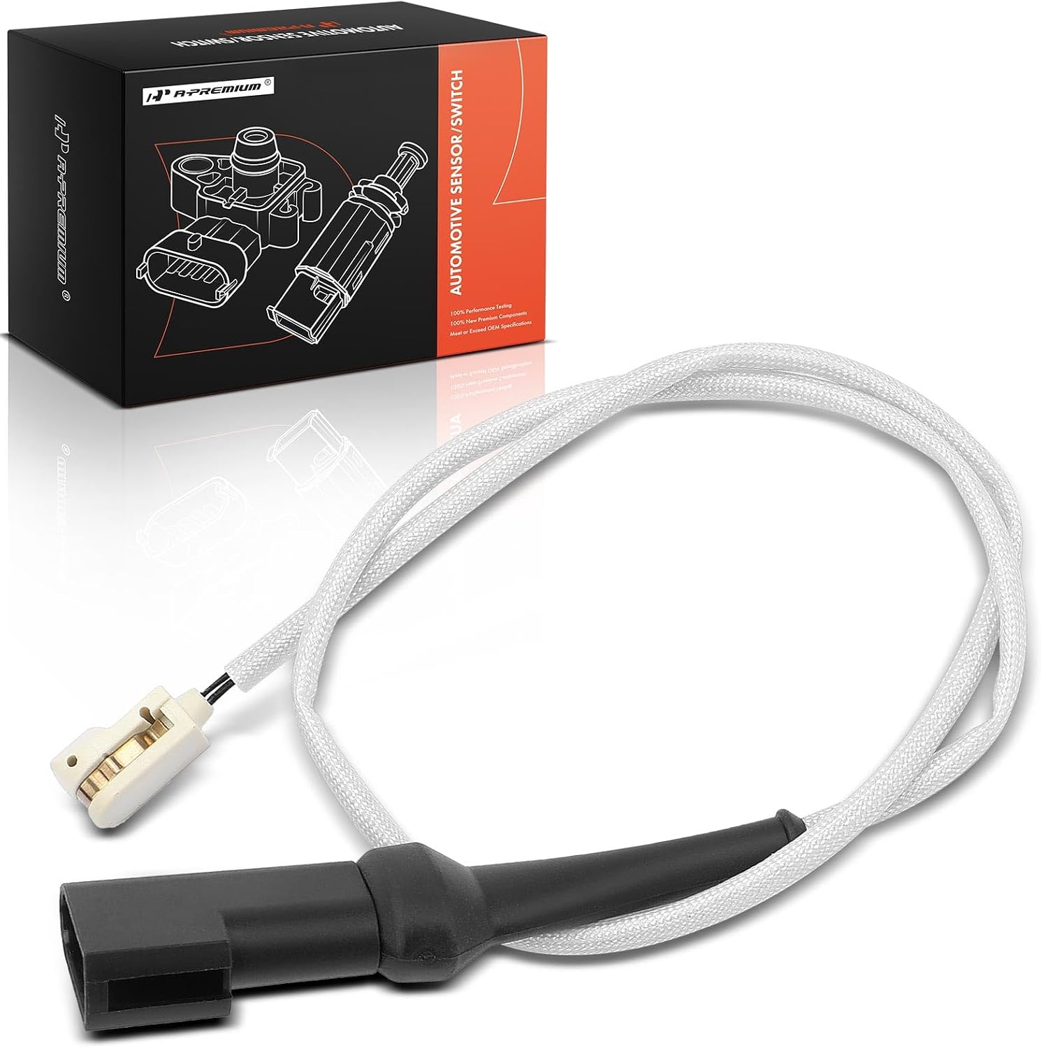 A-Premium Rear Driver or Passenger Brake Pad Wear Sensor Compatible with Ford Transit-150, Transit-250, Transit-350, 2015, Replace# 1829401