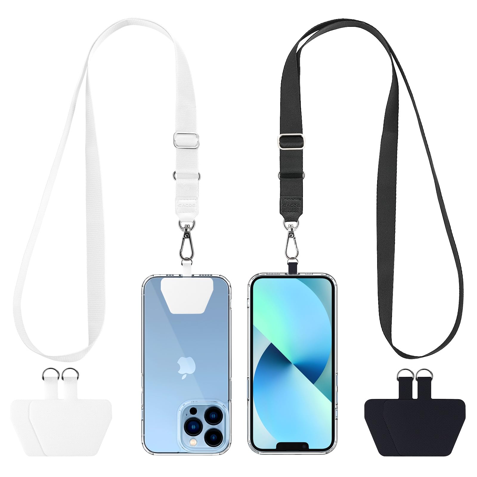 Photo 1 of CACOE Phone Lanyard, Black+White, 2 Pcs