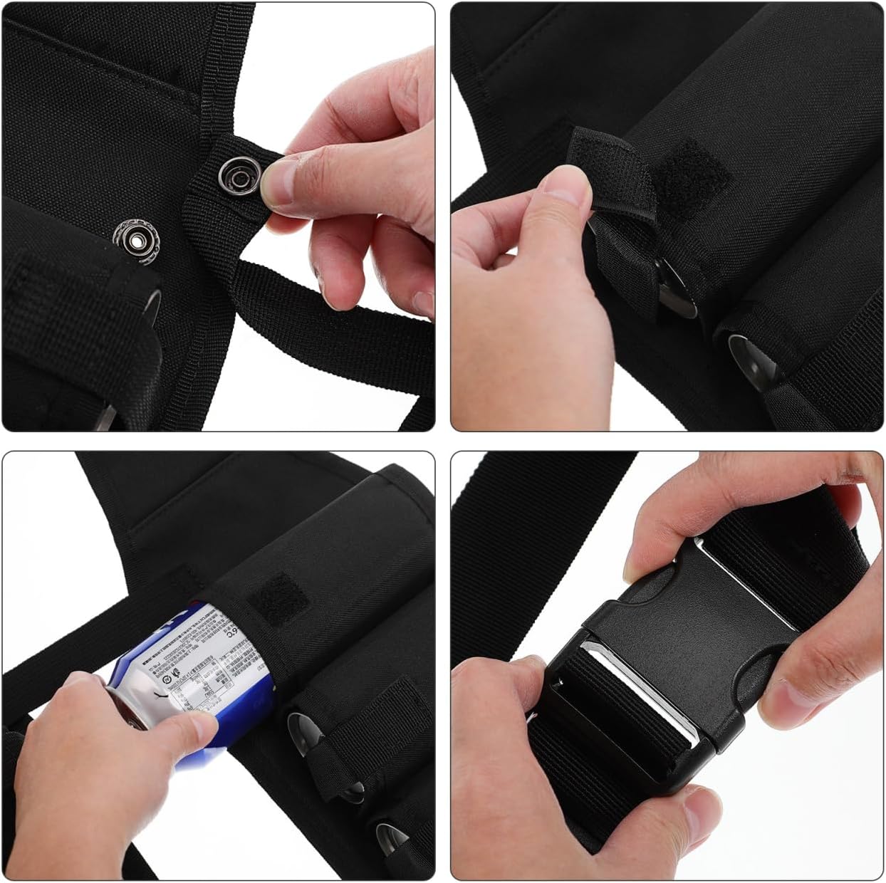 Running Vest Beer Vest Beer Storage Belt 12 Pockets Pouch Belt Holder Drinking Holder for Men