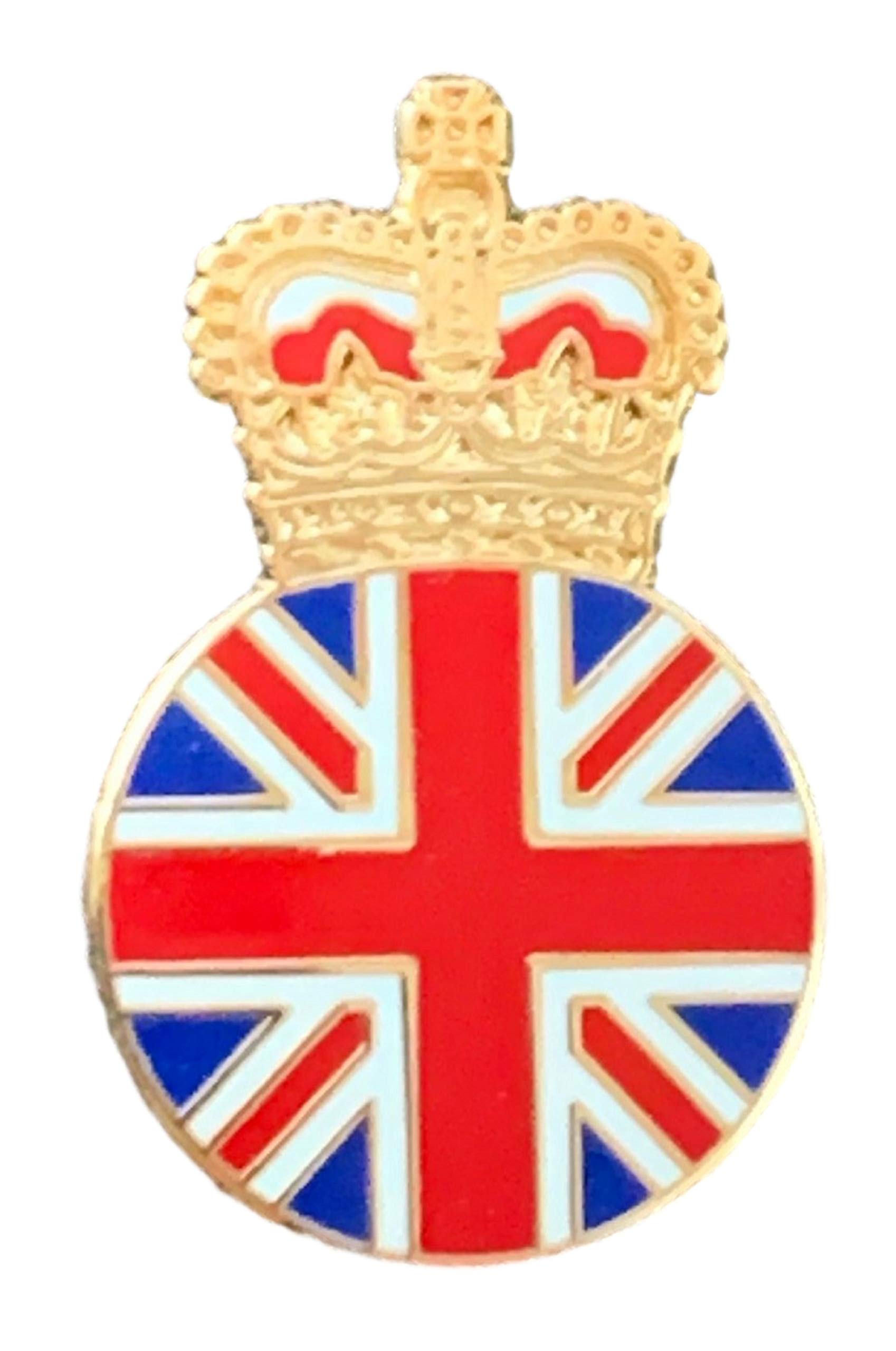 Union Jack & Royal Crown Quality Enamel Lapel Pin Badge T1059