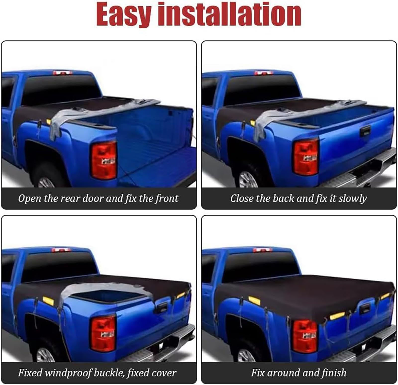 Copertura Cassone di Pick-up per Mitsubishi L200 Triton 2019-2024,Tessuto Oxford Protettivo,Copertura Robusta per Cassone Pickup,Impermeabile,A/L177*W185