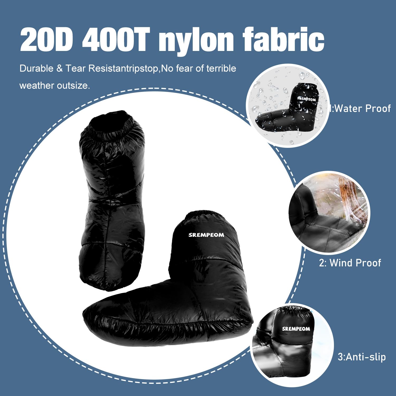 Amazon.com: [Upgraded] Ultralight Camping Down Booties Warm