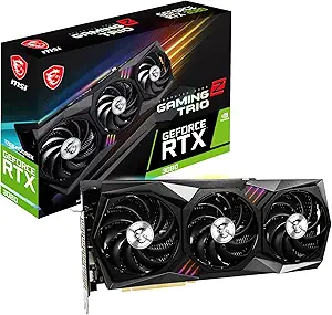 MSI Gaming GeForce RTX 3080 LHR 12GB GDRR6X 384-Bit HDMI/DP Nvlink Torx Fan 4 RGB Ampere Architecture OC Graphics Card (RTX 3080 Gaming Z Trio 12G LHR)