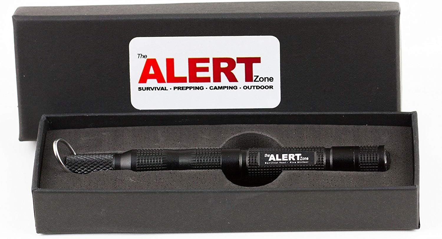 The Alert Zone Camping Emergency Fire Starter Survival Ferro Rod with Refill, Compass, Cotton Ball and Gift Box from