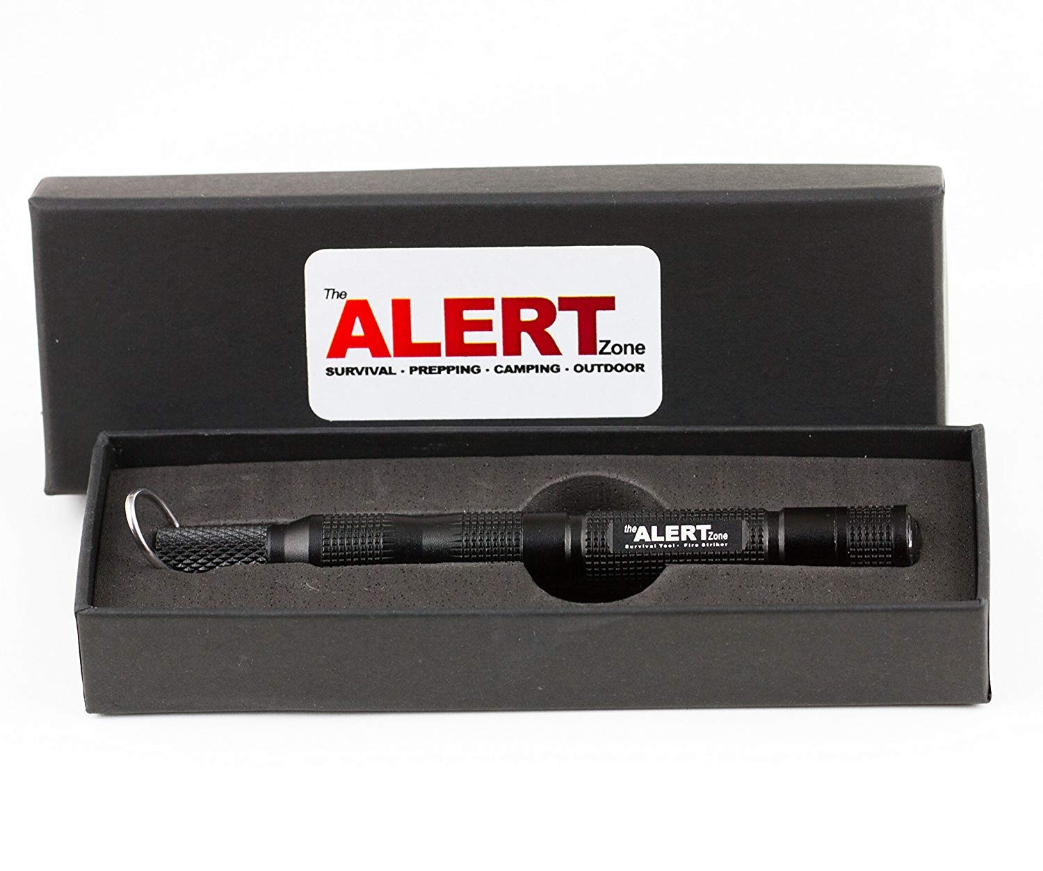 The Alert Zone Camping Emergency Fire Starter Survival Ferro Rod with Refill, Compass, Cotton Ball and Gift Box from