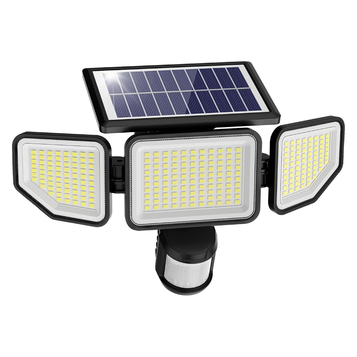 Onforu Solar Lights Outdoor, 4500LM 3-Head Motion Sensor Flood Lights, IP65