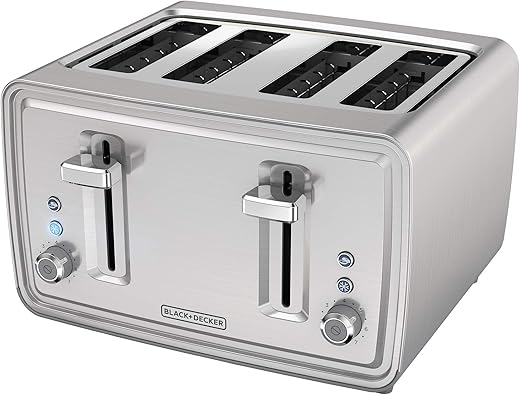 BLACK+DECKER Stainless Steel 4-Slice Toaster - TR4900SSD