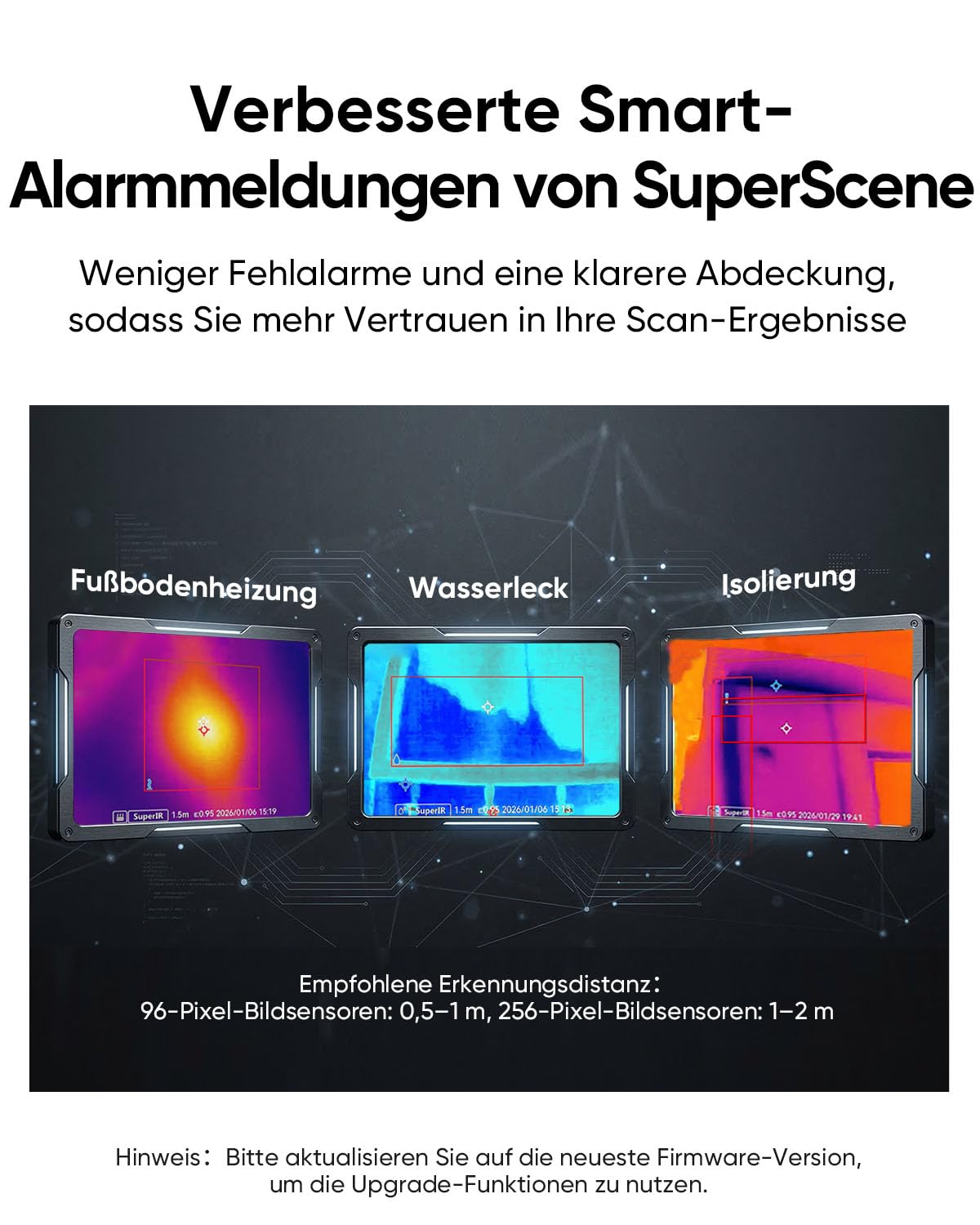 HIKMICRO D02 Wärmebildkamera mit visueller Kamera, 240 × 240 SuperIR-Auflösung, SuperScene-Szenenerkennung, 96 × 96 IR-Auflösung, 3200 mAh, Foto- und Videoaufnahme, -20 °C bis 450 °C