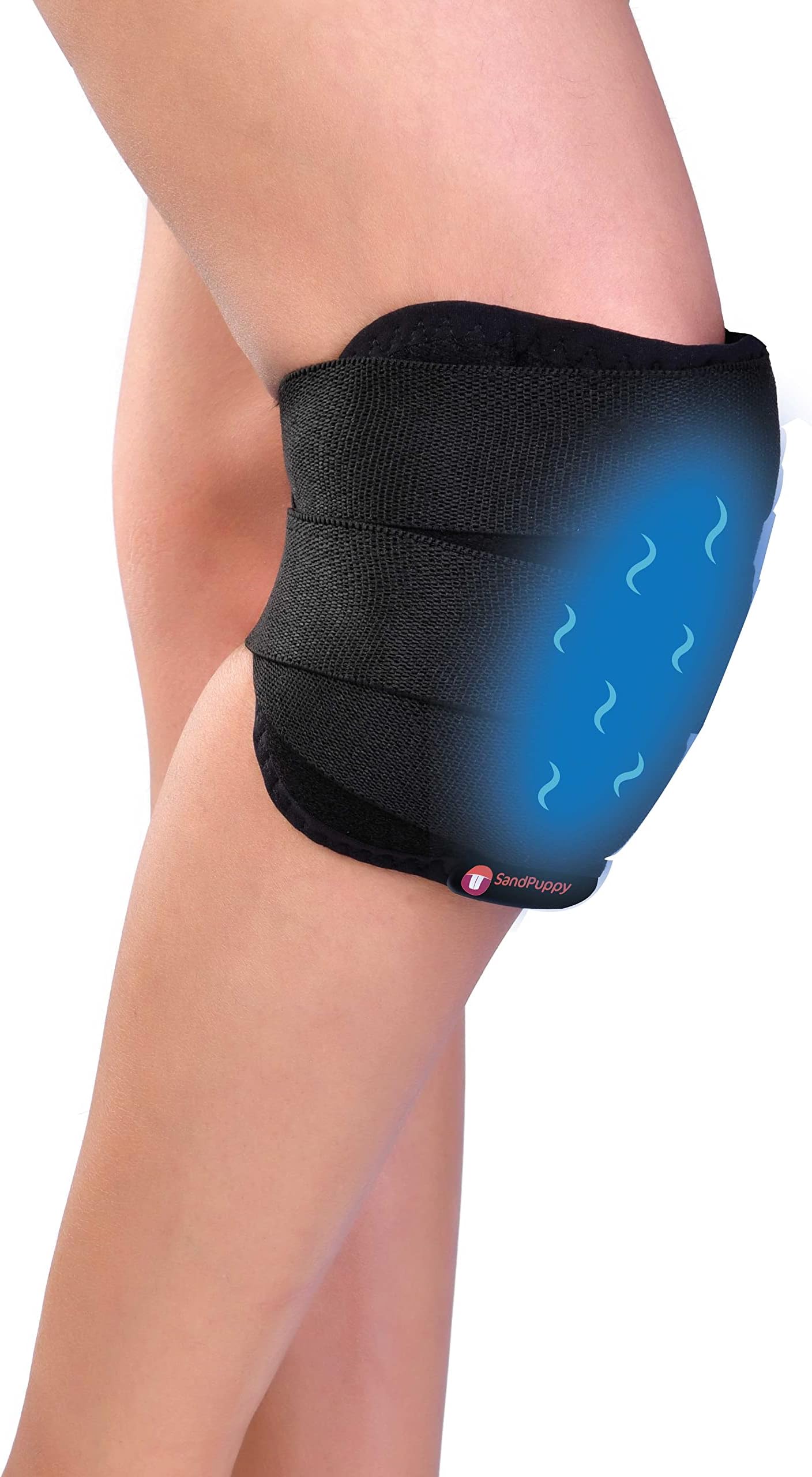 Sandpuppy Coldstrap - Reusable Cold Ice Pack | Ice pack for Injury And Muscle Soreness Pain Relief | Ice pack for Knees, Back, Shoulder, Hip, Neck, Ankle| Long Lasting|With Stretch Band to Enhance Fit and Comfort.