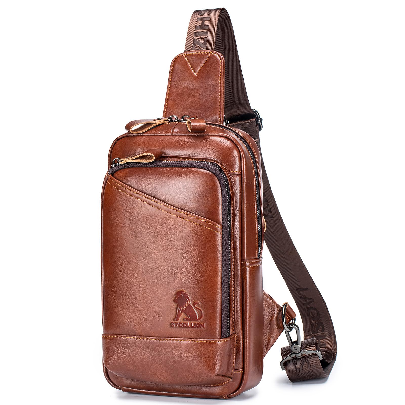Herren Echtleder Brusttasche - Stilvoll & Praktisch Daily Essential
