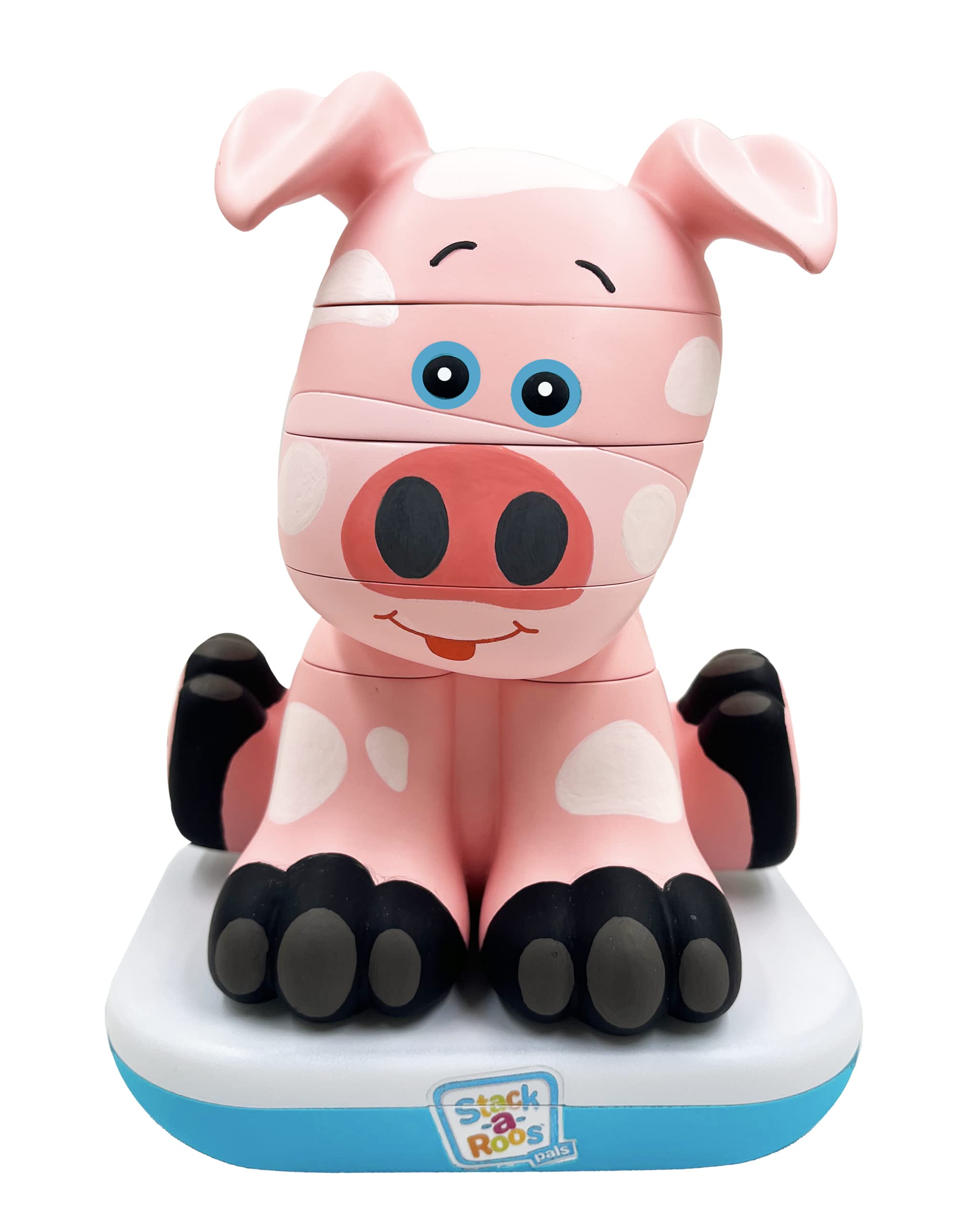Stack-a-Roos-Baby Pig Nesting STEM Toy for Toddlers-Sturdy 5 Piece Stacking Animal Tower- Lights & Sound Stimulates Fine Motor Skills and Sensory Development in Boys and Girls Ages 12+ Months
