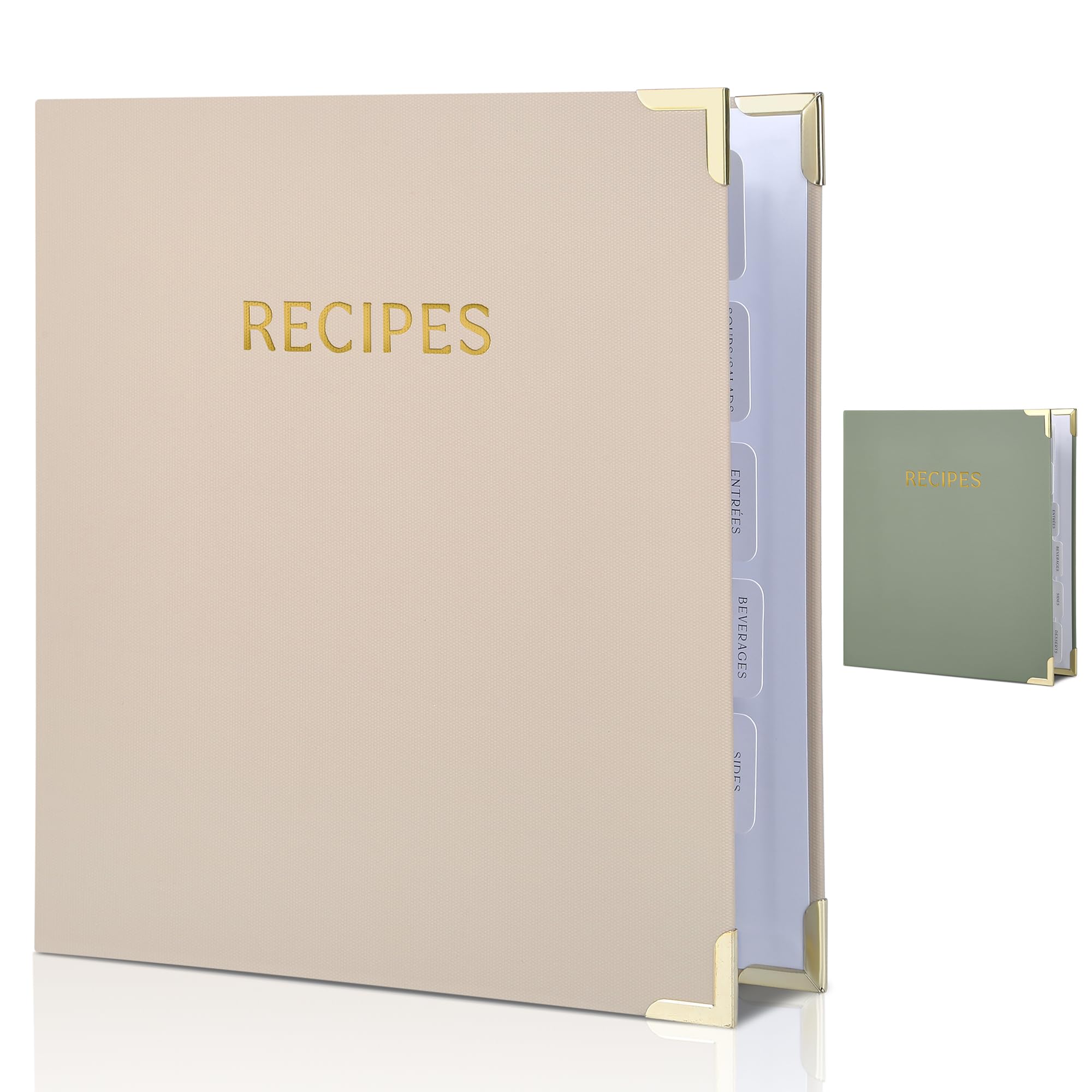 Photo 1 of Aesthetic Recipe Binder with Waterproof Cover - The Perfect Recipe Book with Plastic Sleeves to Write in Your Own Recipes - Quality Blank Cookbook Binder to Organize Your Recipes - Recipe Cards incl. Oat