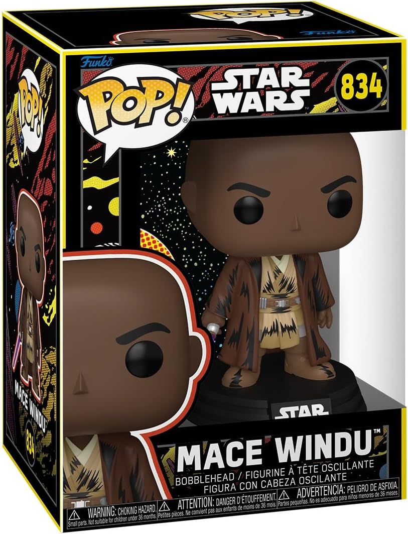 Pop! Star Wars: Mace Windu - (Retro) - Collectable Vinyl Figure - Gift Idea - Official Merchandise - Toys for Kids & Adults - Movies Fans - Model Figure for Collectors and Display