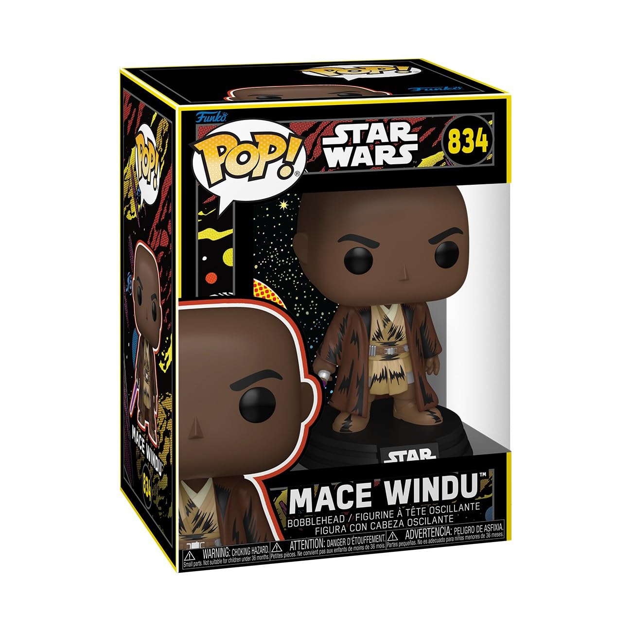 Funko Pop! Movies Star Wars Mace Windu #834 Blacklight