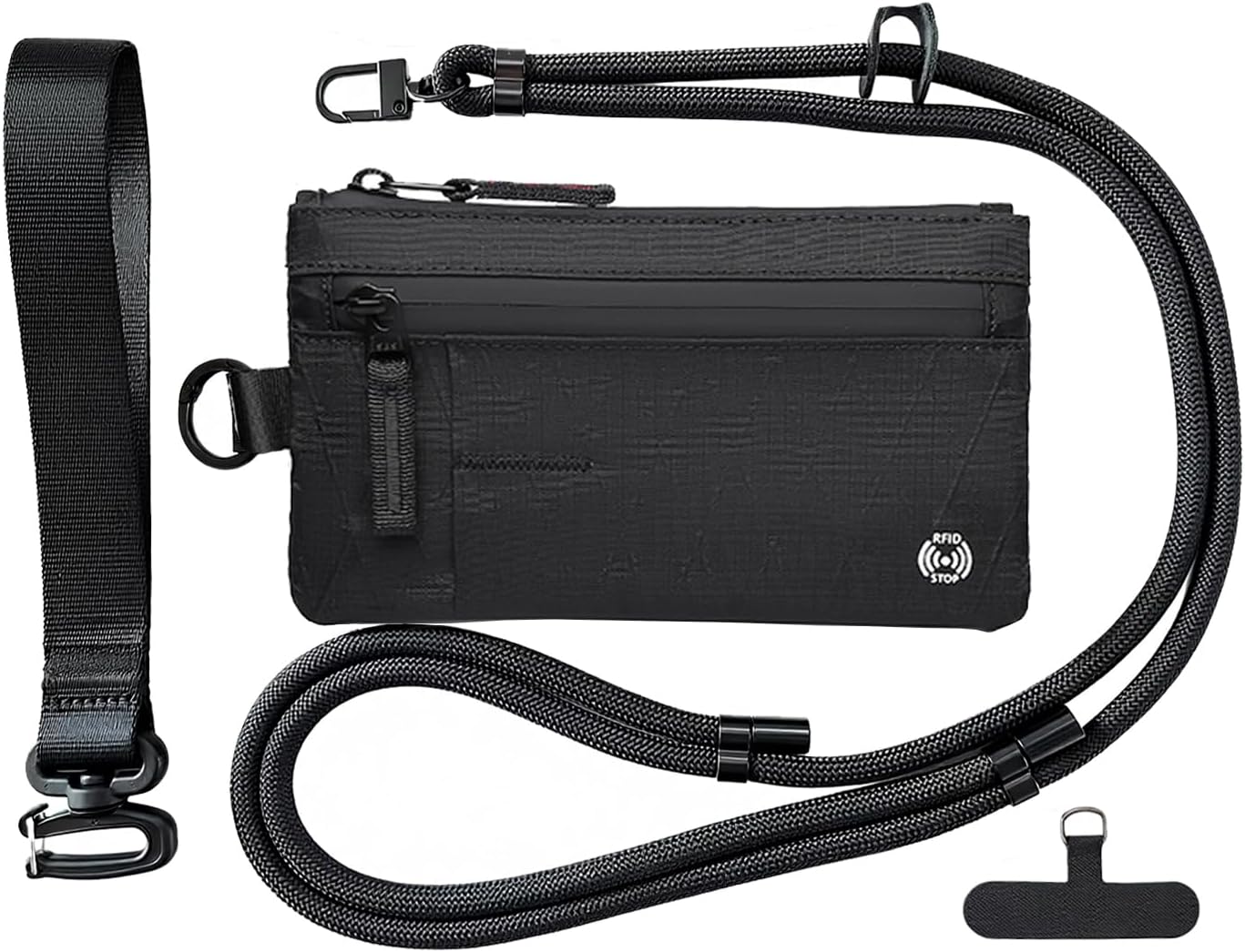 RFID Blocking Passport Holder Neck Wallet, Slim Waterproof