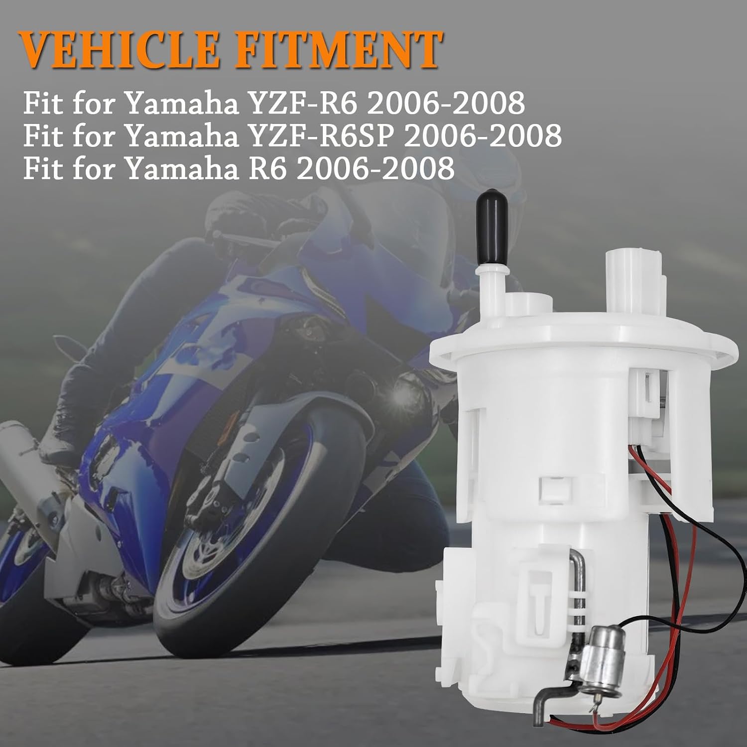 29020-0081 Fuel Pump Assembly Compatible with Yamaha YZF R6 2006-2008 Replace# 2C0-13907-00 290200081