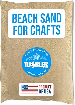 Real Beach Sand for Crafts, Decor & Vases, Small Bag of Sand, 2 Pounds | Fine decorative sand for crafting, resin art, terrarium, aquariums, centerpieces & coastal beach home decorations, tan
