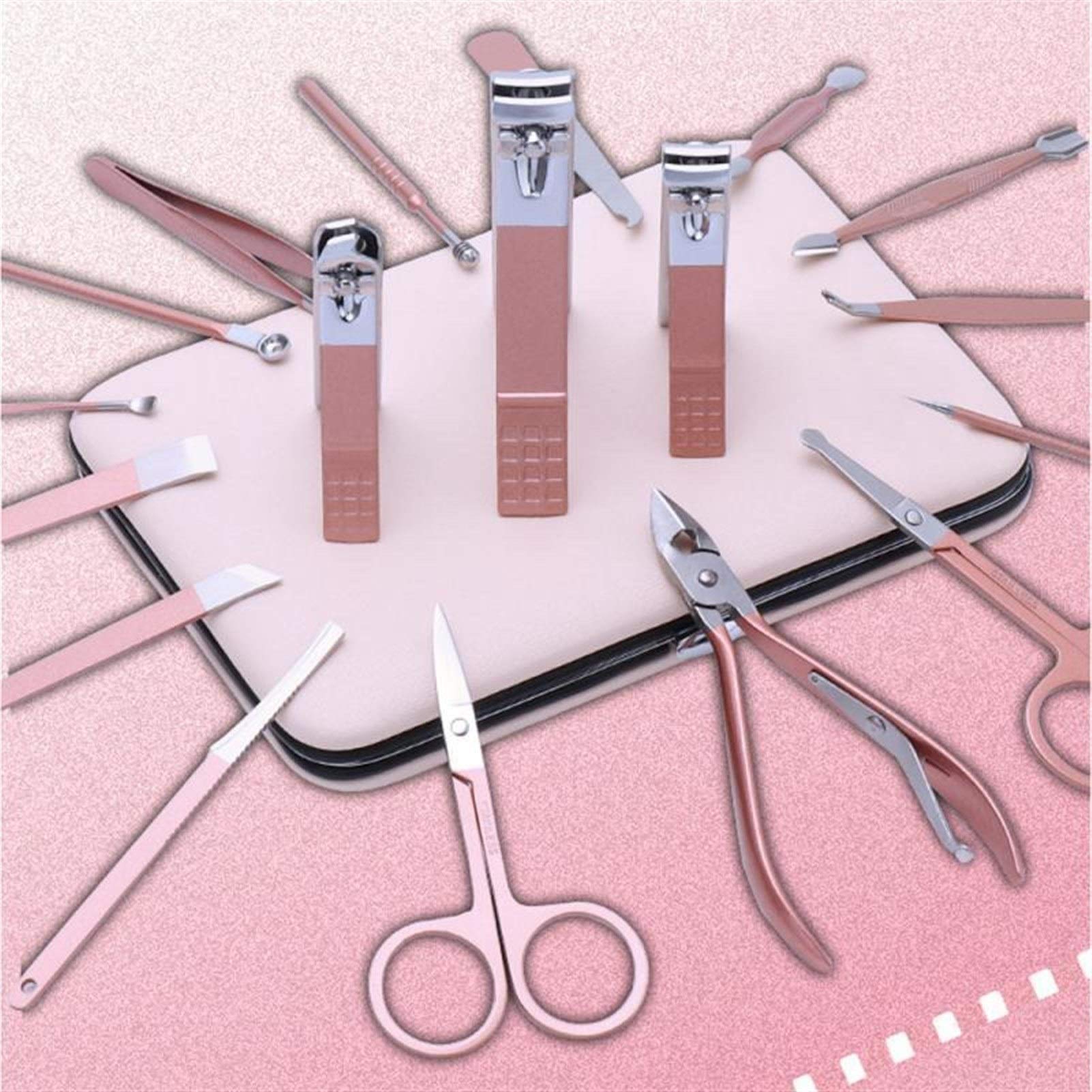 Ensemble de pédicure 18 pièces en acier inoxydable avec pince à épiler ciseaux outils de manucure professionnels fournitures d'ongles Dropship (couleur : 10 pièces)