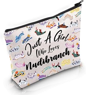 VAMSII Sea Slugs Lover Gift Who Loves Nudibranch Makeup Bag Scuba Diver Diving Cosmetic Bag Marine Biology Lover Gift (Who Loves Nudibranch M)