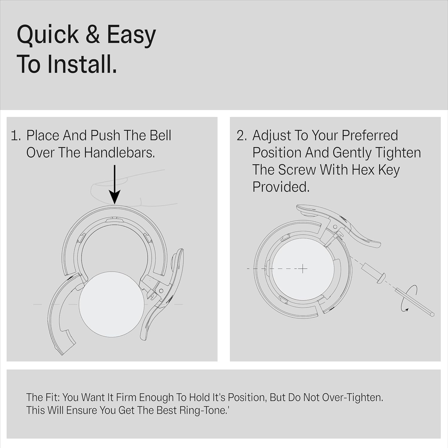 Knog Oi Prima Bike Bell – Loud 80dB Ring, Wrap-Around Design, WAVETEK Hammer, Durable Build, Easy Install – Two Sizes to Ensure Correct Fit.