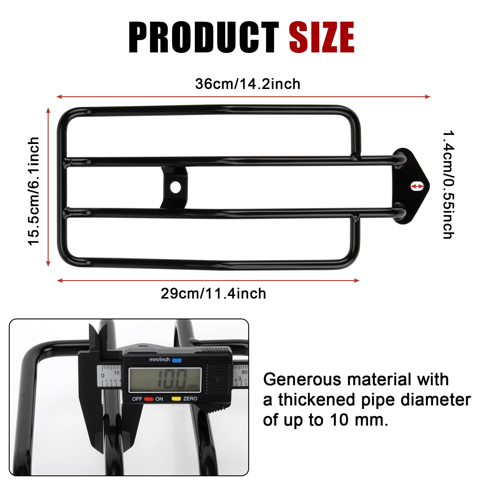 Portaequipajes Trasero para Rebel 300 - PSLER para Rebel 300 CMX300 Rebel 500 CMX500 2017-2026 Accesorios para Motocicleta Estante Trasero Negro